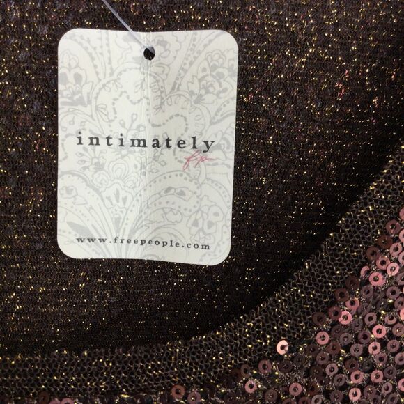Free People Women's Intimately Late Night Disco Layering Top Brown Size M NWT - Picture 14 of 16